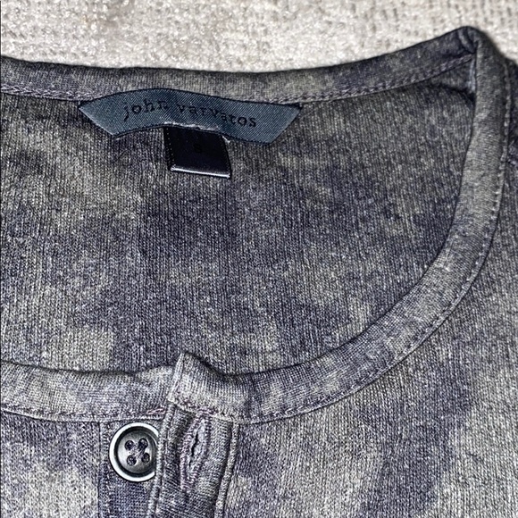 John Varvatos Supima Gauge Cotton Henley - Picture 6 of 7